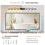 10 lumières de meuble-lavabo pour salle de bain sur miroir, luminaires de salle de bain noirs de 65,4 po avec abat-jour en verre blanc-1454217156-1454217159-1454217158