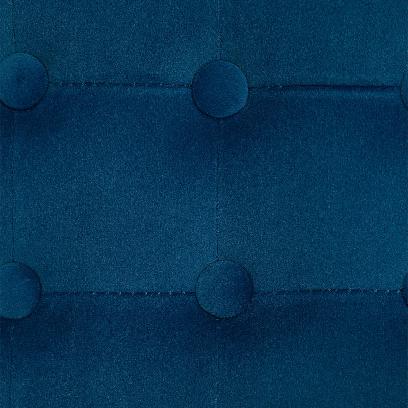 Taitianna 35cm Wide Solid Colour Footstool Ottoman, Blue