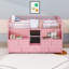 Twin Metal Loft Bed with Shelves and Drawers