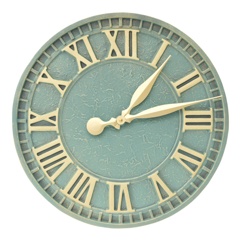 Horloge murale 16 "Geneva, Bronze, vert-de-gris
