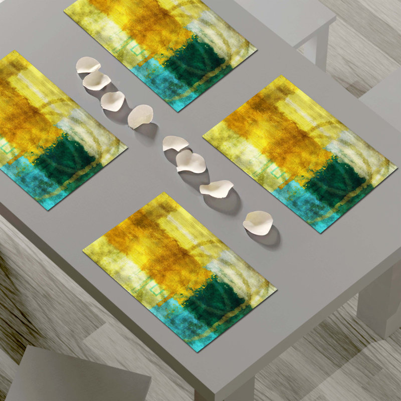 Polyester Abstract Rectangle Placemat