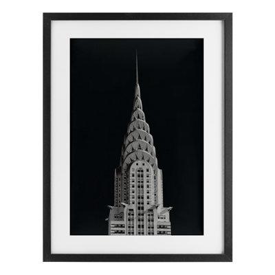 Chrysler Building Architecture, reproduction encadrée sous verre, conception par Wild Apple Portfolio