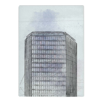 Tempered Glass Sketching the Architecture Vol.7 Chopping Board