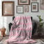 Couverture rose Sherpa Fusion 1 pièce Premium-100514893
