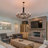 Cailley 12-Light Dimmable Wagon Wheel Chandelier with Adjustable Height