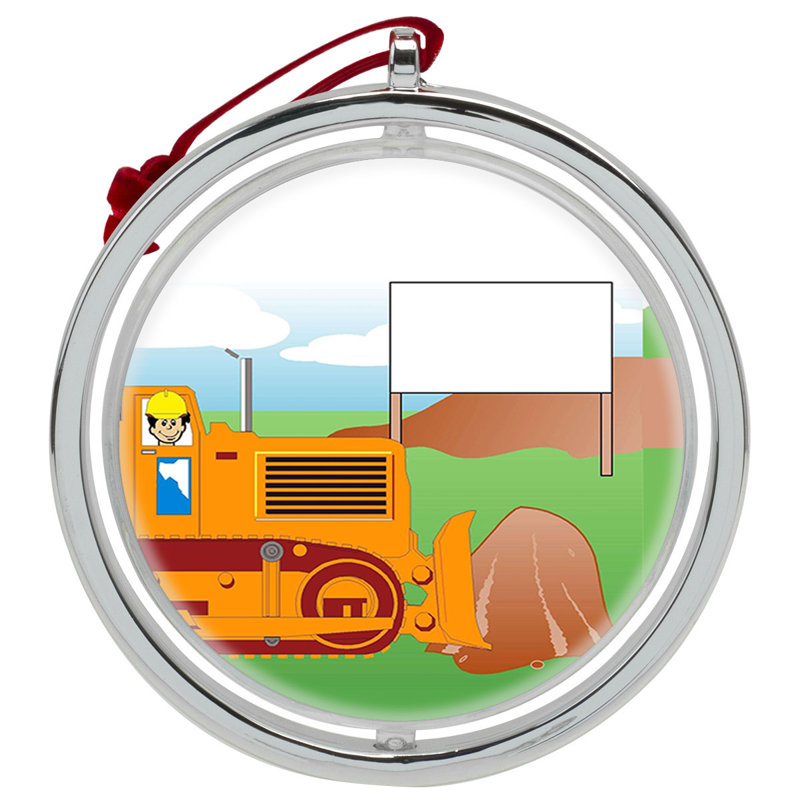 Ornement de Noël personnalisable pour bulldozer personnalisable, Oui