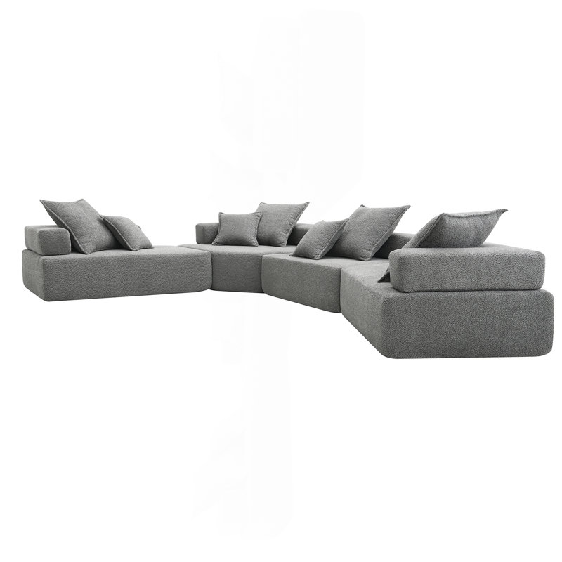Boneless 156''Oversized Modular U Shaped Sectional Sofa