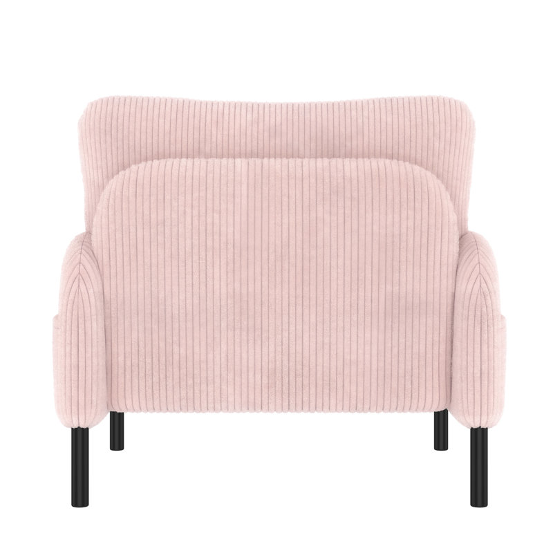 Upholstered Armchair, Pink