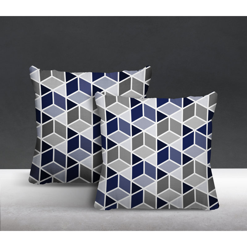  Coussin intérieur / extérieur, L 15 po x H 15 po, Bleu marine