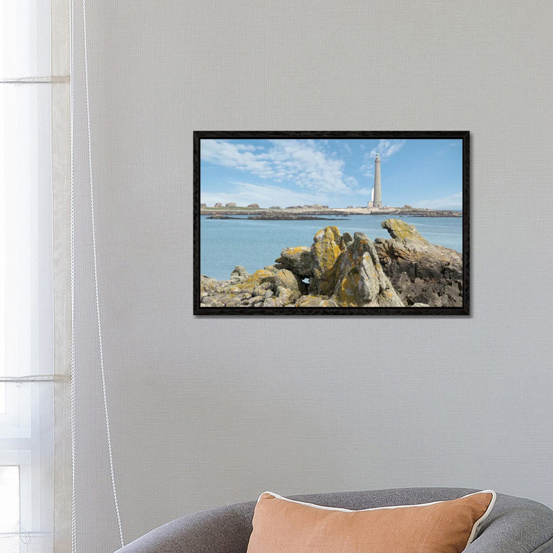 The Coastal Lighthouse 1 Piece Wall Art on Canvas, 66.04 cm H x 45.72 cm W, Black Floater Frame