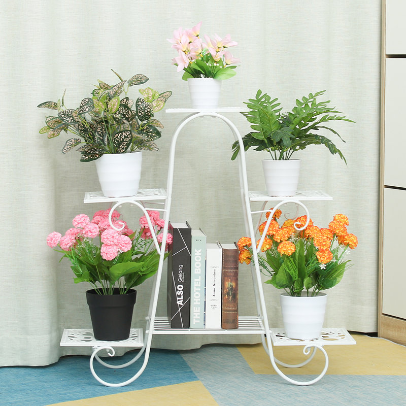 Metal Plant Stand, White