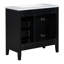 Armoire de salle de bain 36 po avec lavabo 36 po avec tiroirs, structure solide et panneau de fibres à densité moyenne-104923169-104923172