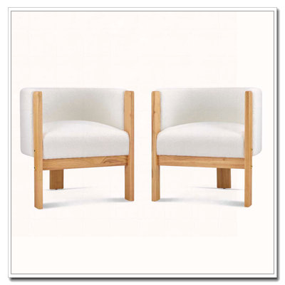 Wood Frame Dining Chair With Armrest
