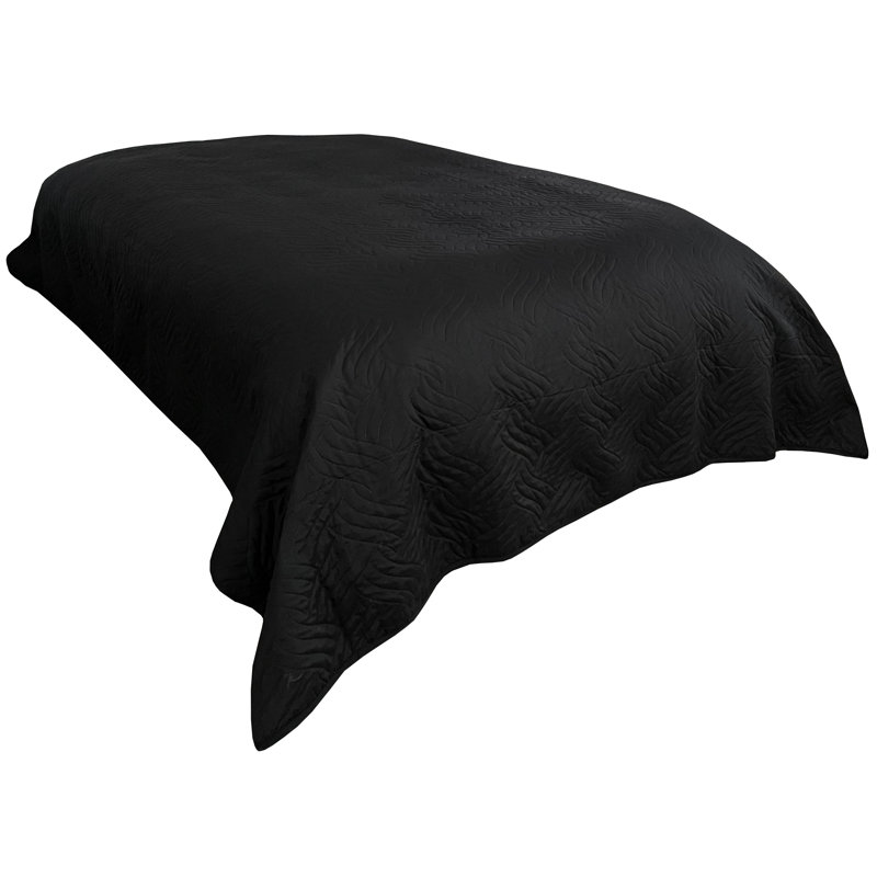 Ermine quilted bedspread, 140 x 210 cm Bedspread, Black