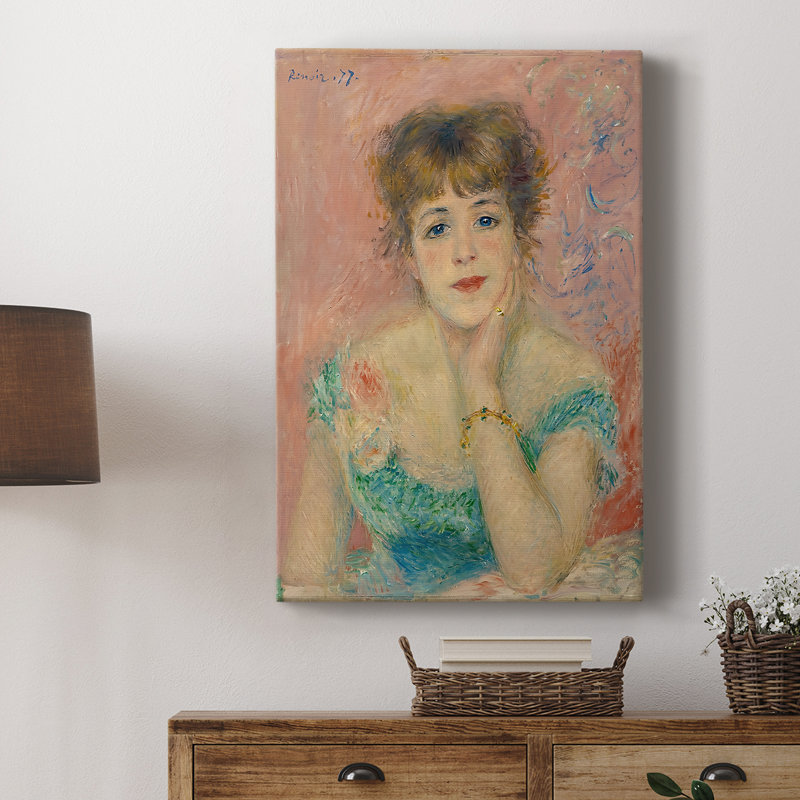 Portrait de l'actrice Jeanne Samary - Toile tendue avec châssis par Pierre-Auguste Renoir, 8 x 12