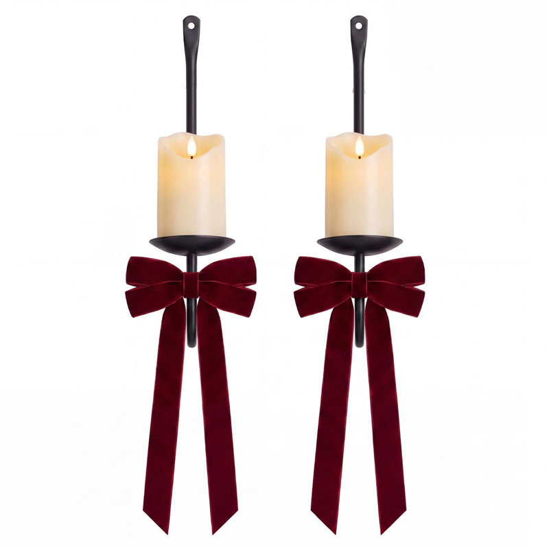 Metal Wall Sconce, Red