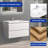 36-Inch Gloss White Wall-Mounted Floating Bath Vanity With Single White Solid Surface Sink Top-1104888