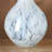 Expobazaar White Splutter Glass Rounded Vase  - Ruby Outside Colour