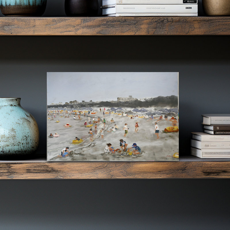 Lively Beach Scene by Jukyong Park - Wrapped Canvas Print, 30.48 cm H x 45.72 cm W