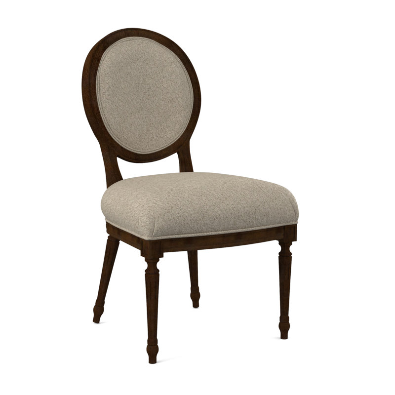 Dauphin Dining Chair, American Walnut, Venice Linen