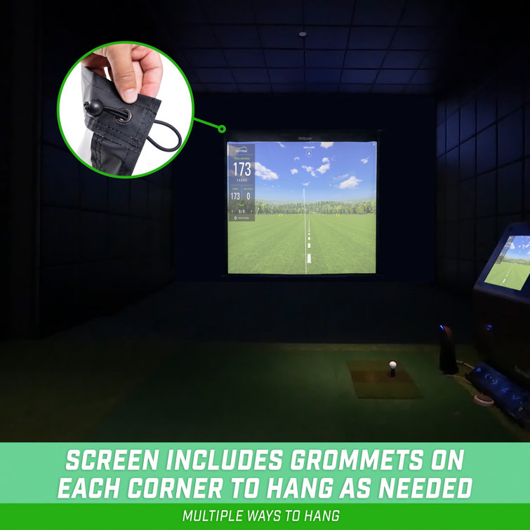 écran de golf pour projection et impact de simulateur