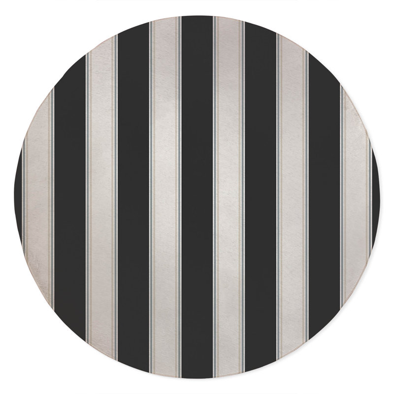 Tapis d'extérieur à rayures Cabana, Rond 5 pi