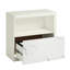 Classeur latéral blanc pour plusieurs pièces, panneaux, documents de compartiments, conception compacte, bureau et vestibule à assemblage rapide, bois d'ingénierie, processus d'installation