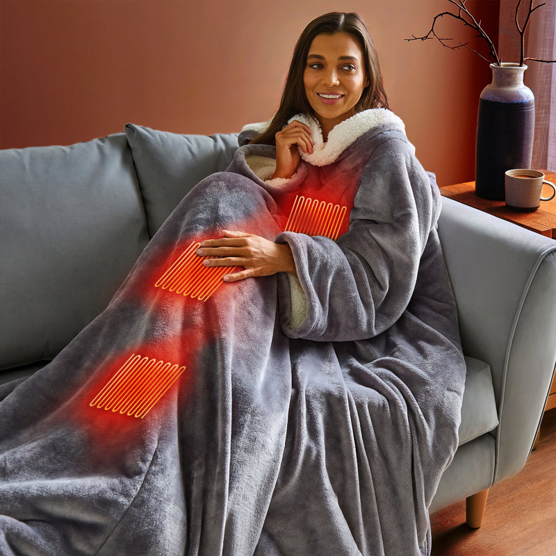 Silentnight Snugsie Usb Heated Wearable Blanket, Grey