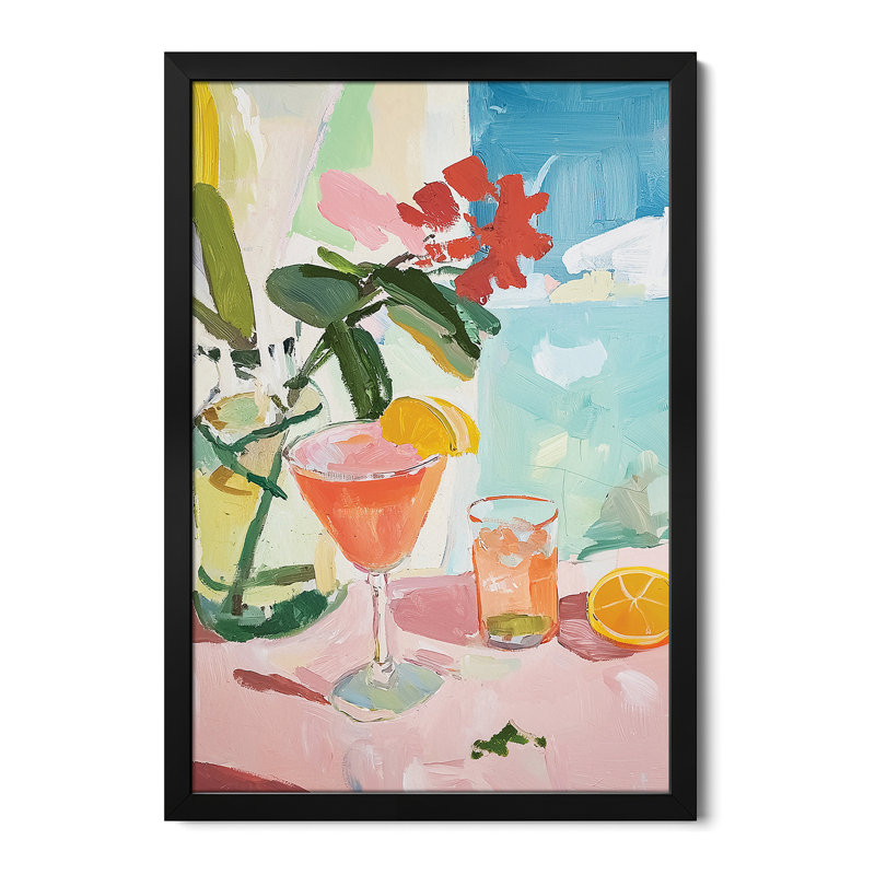 Été cocktail II - reproduction d'art murale - affiche de galerie, H 32 po x l 24 po