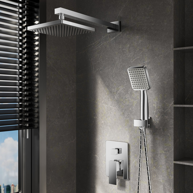 Complete Shower System with Rough in-Valve, Chrome
