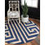 Tapis crème / bleu marine Barreto-944713544