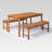 Azilee 3-Piece Acacia Chevron Outdoor Patio Dining Set-90563272