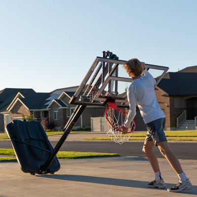 Panier de basketball en acier portable réglable en hauteur 52 po