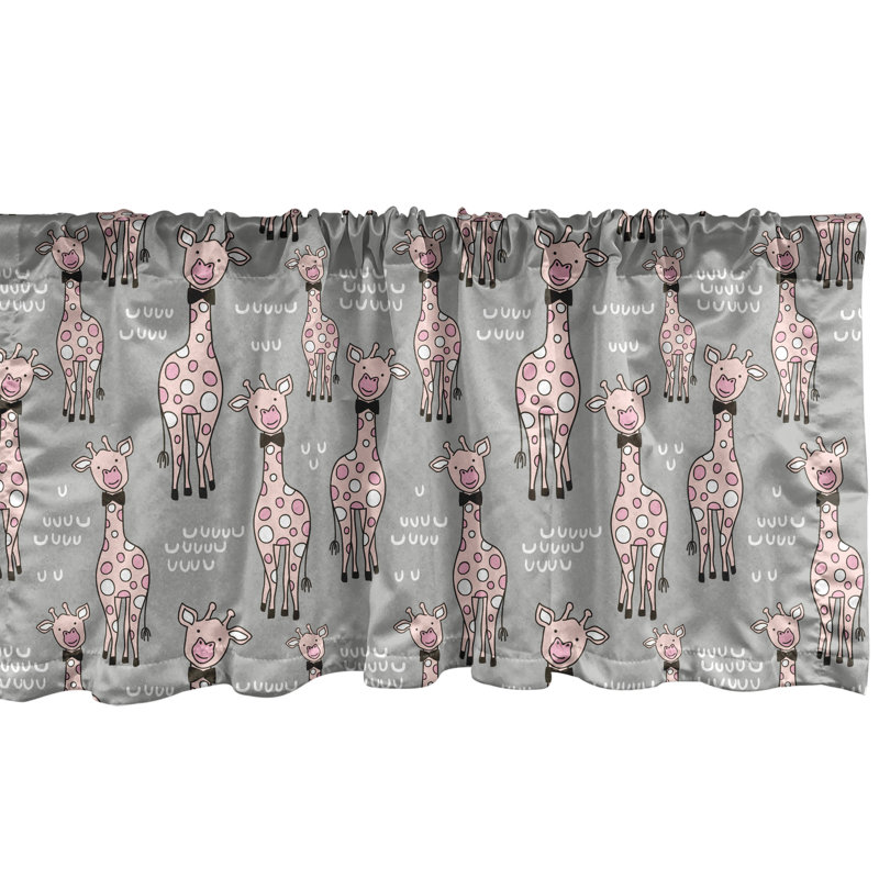 Ensemble de 2 cantonnières Ambesonne Rose, L 54 po x L 18 po
