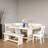 Sime 4Pc Breakfast Nook Set, Dining Table And Corner Bench, White