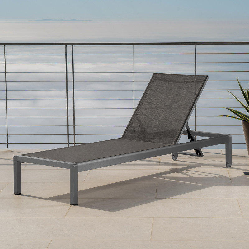 Charming Cape Coral Kd Chaise Lounge With Cushion, Ideal For Poolside And Patio Relaxation, Offering Comfort And Convenience