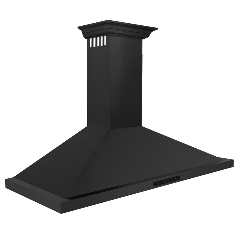 Hotte de cuisine murale ZLINE, Acier inoxydable noir, 42" W