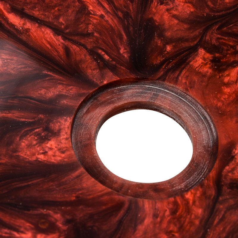 World Menagerie Tia 540mm L x 370mm W Red Resin Oval Sink