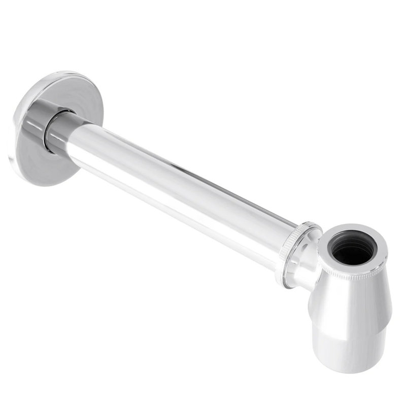 Solid Brass Bottle Trap in Chrome, Chrome