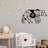 Modern Black Wall Lamp, 21.7 x 4.7 x 11.8 Inches | Durable MDF Body with Metal Cap, E27 Socket (Max 40W), IP20 | Stylish Lighting for Kids’ Rooms, Wildlife Theme, Easy Installation with Plug Option