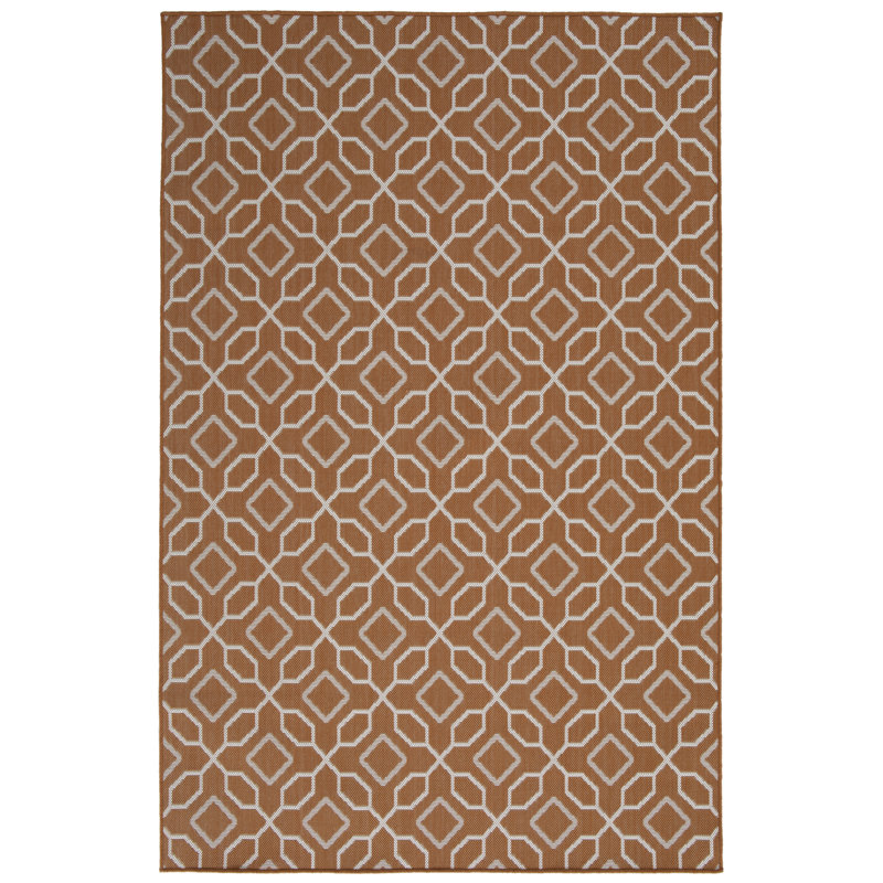 Jalynn Flatweave Indoor/Outdoor Ginger Rug, Rectangle 120 x 170cm