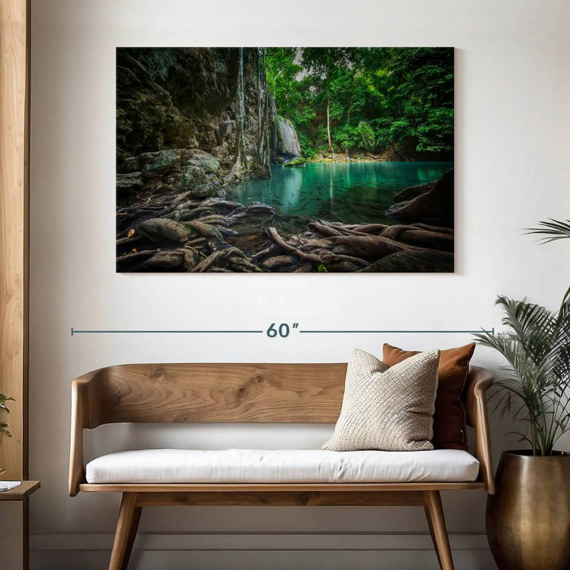Kavia Erawan Waterfall Landscape, 32" H x 48" W