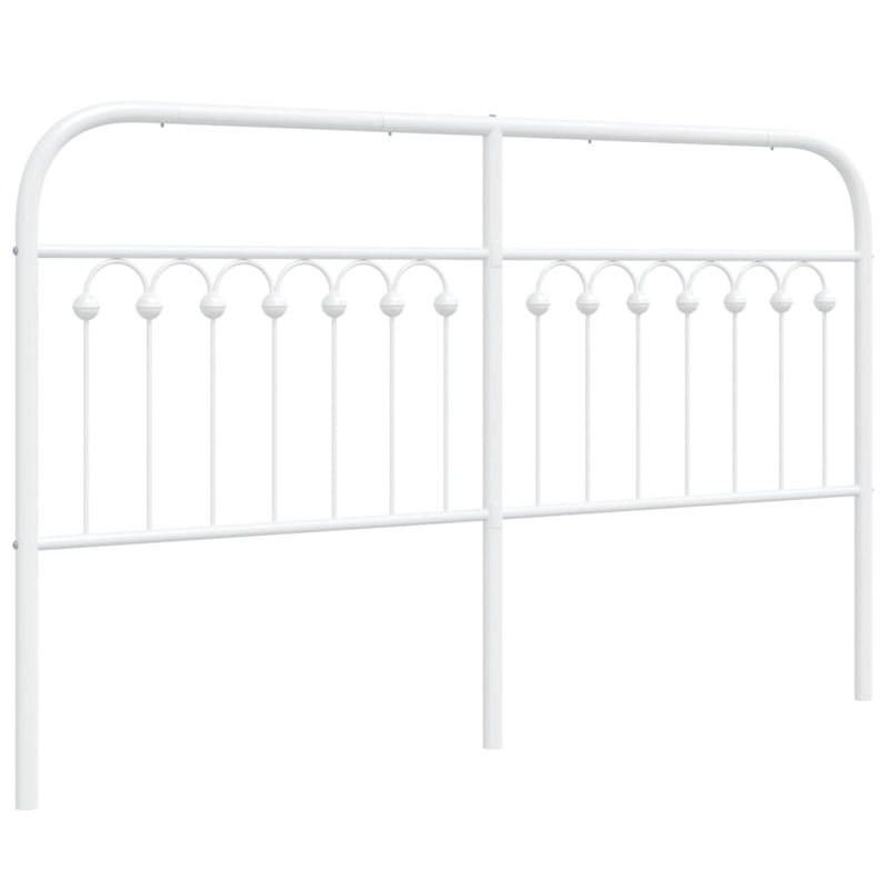 Vidaxl Metal Replace Headboard Black 180 Cm, 100cm H x 156cm W x 3cm D, White
