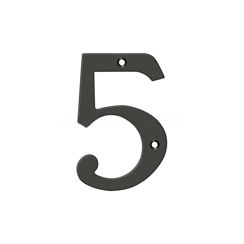Deltana RN6-5U10B 6" Numbers; Solid Brass; Oil Rubbed Bronze Finish, Oil Rubbed Bronze