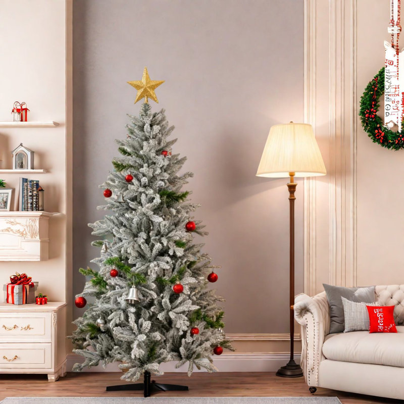 Arbre de Noël artificiel facile à assembler, conception en métal vert pour maison moderne