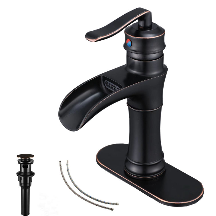 Single-Hole Single-handle Bathroom Faucet with Drain Assembly