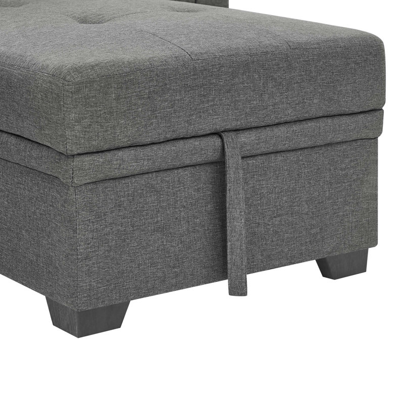 Liudmila Upholstered 86'' Sofa, Gray