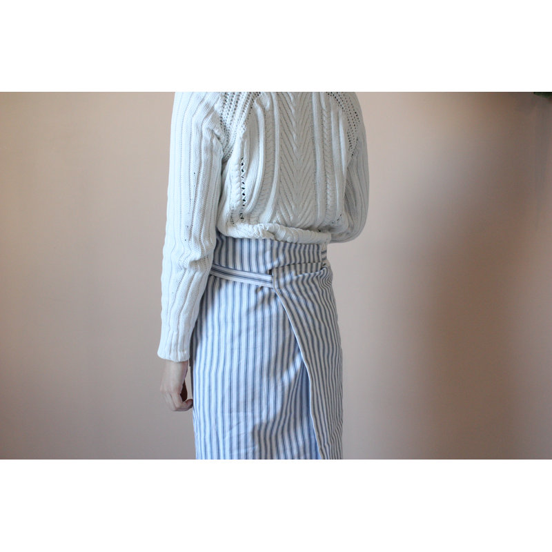 Blue Stripe Bib Apron