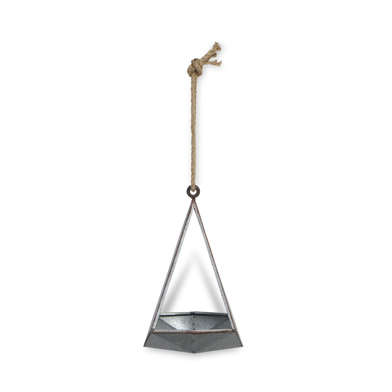 Procopio Handmade Metal Pot Planter, 15" H x 9.5" W x 9" D
