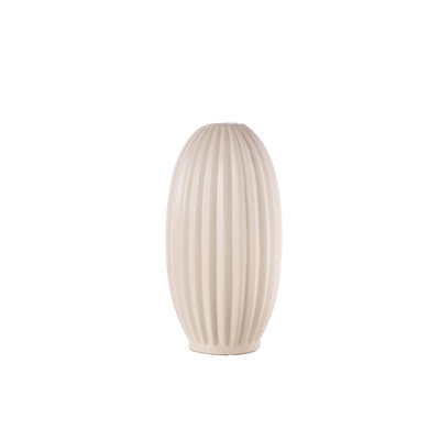 Vase rond en céramique mat finition crème